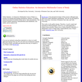Online Statistics: An Interactive Multimedia Course of Study