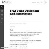 5.OA Using Operations and Parentheses